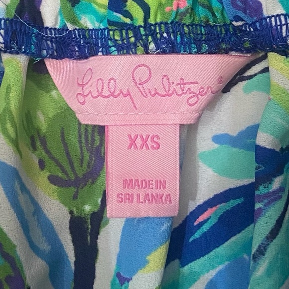 Lilly Pulitzer Raya Blue and Green Floral Skirt XXS - Picture 5 of 11